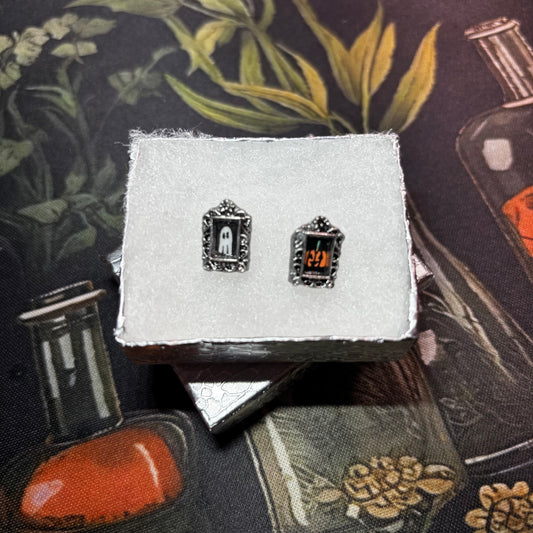 Ghostie & Pumpkin Handmade Earrings