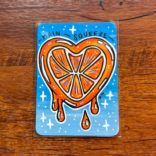 Original ACEO art card 2.5x3.5inch Painting - “Main Squeeze”