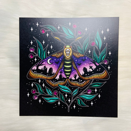Graveyard Moth 6x6 Print