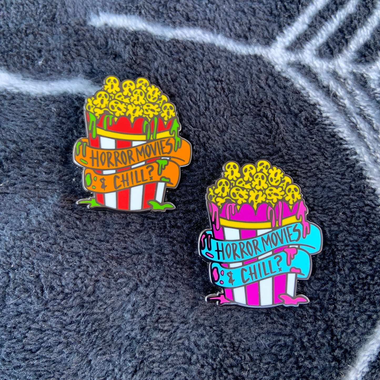 Purple Horror Creepycorn Enamel Pin