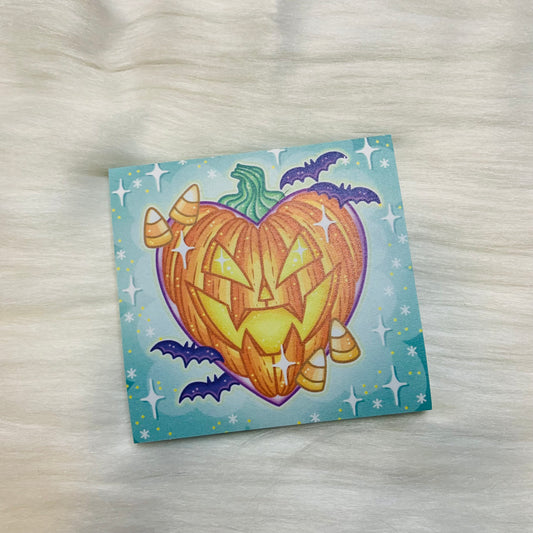 Pumpkin Heart Post-It Notes