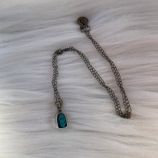 Tombstone Acrylic Mini Necklace