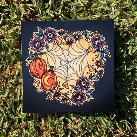 Spooky Wreath 6x6 Print