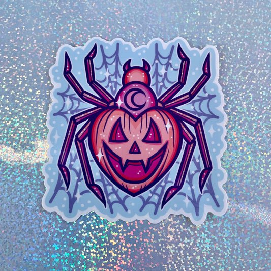 Pumpkin Spider Large Sticker