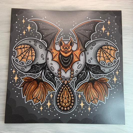 Gothic Bat 8x8 Print