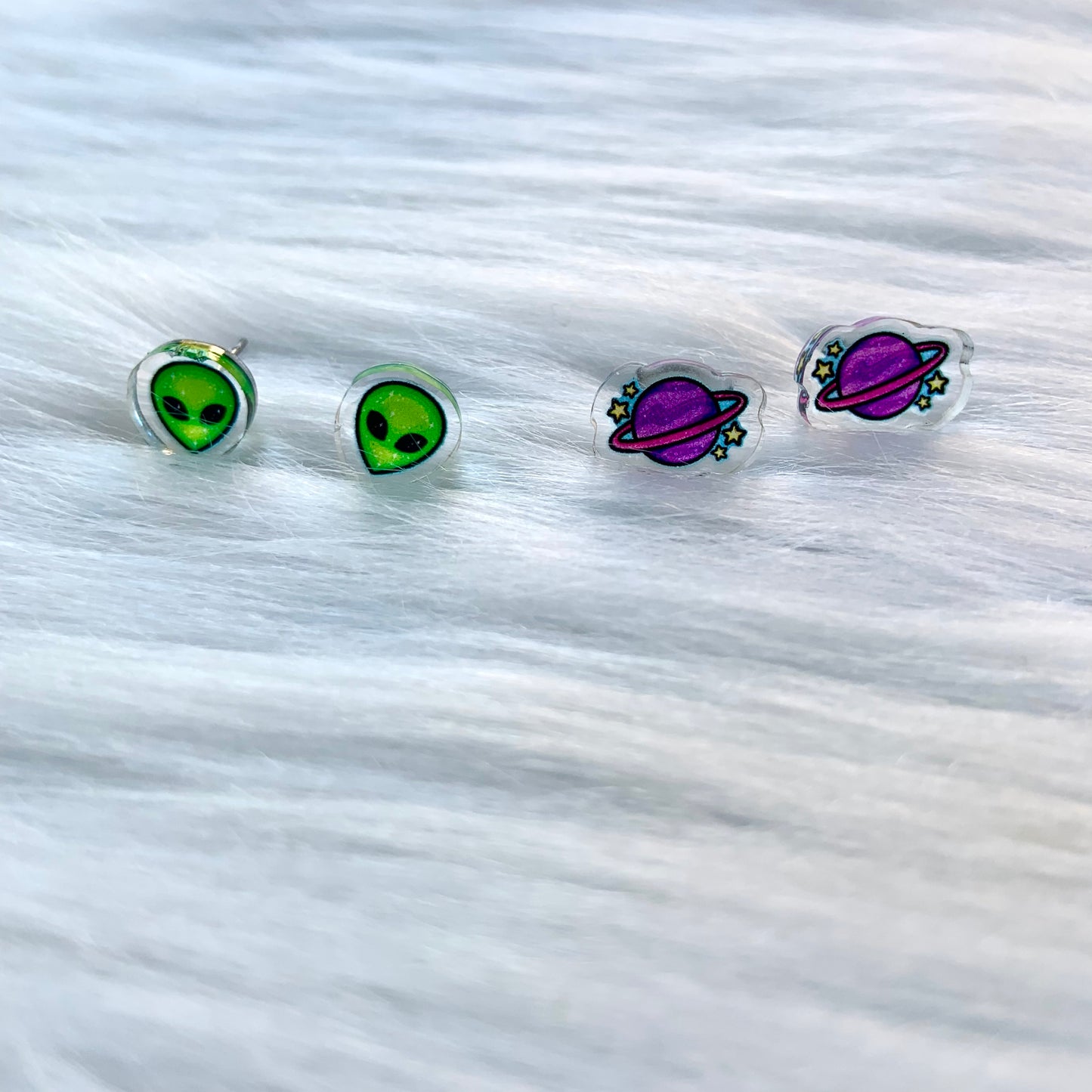 Space Alien Acrylic Earrings