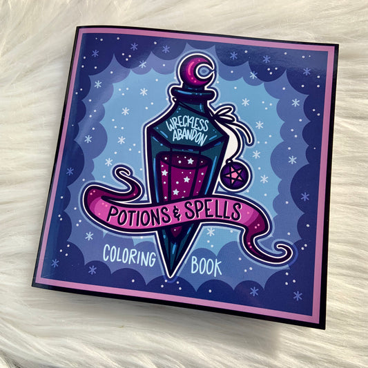 “Potions & Spells” Coloring Book - Thicker Paper Edition