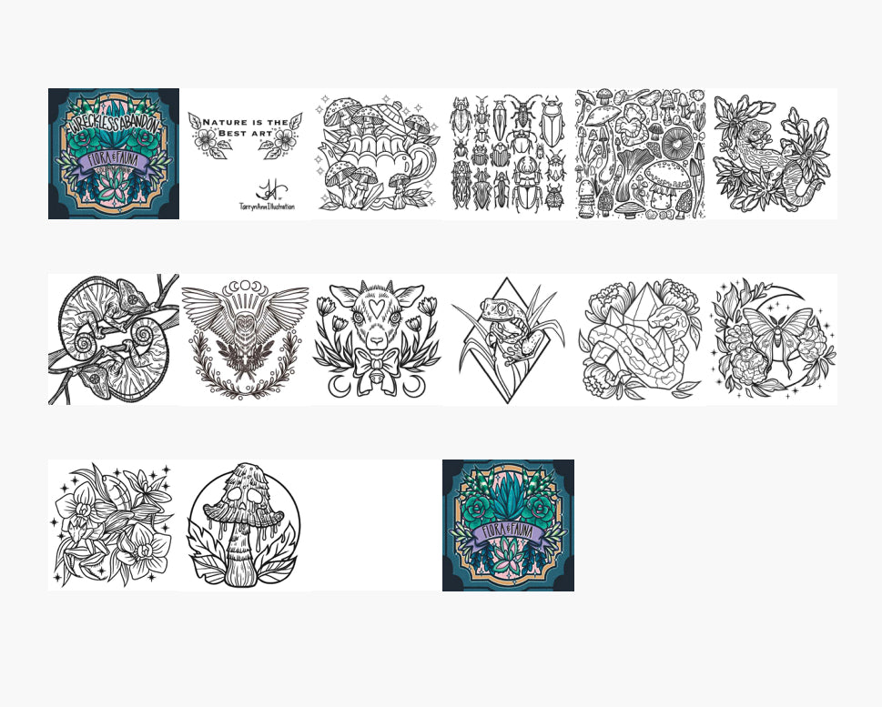 “ Flora & Fauna“ Coloring Book