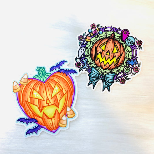 Spooky Pumpkins Sticker Pack Duo