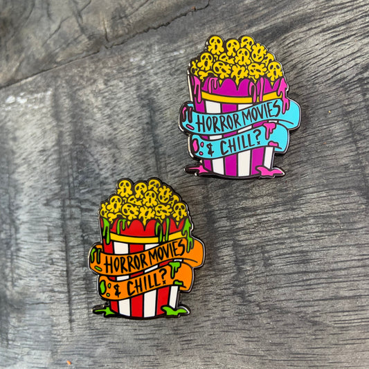 Horror Creepycorn Enamel Pin