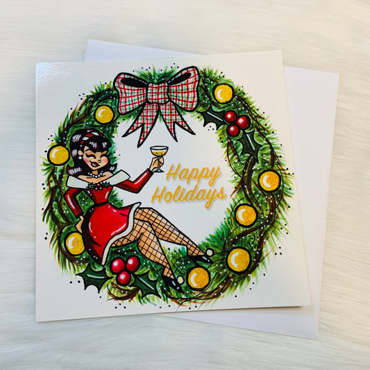 Holiday Wreath Folded Holiday Card