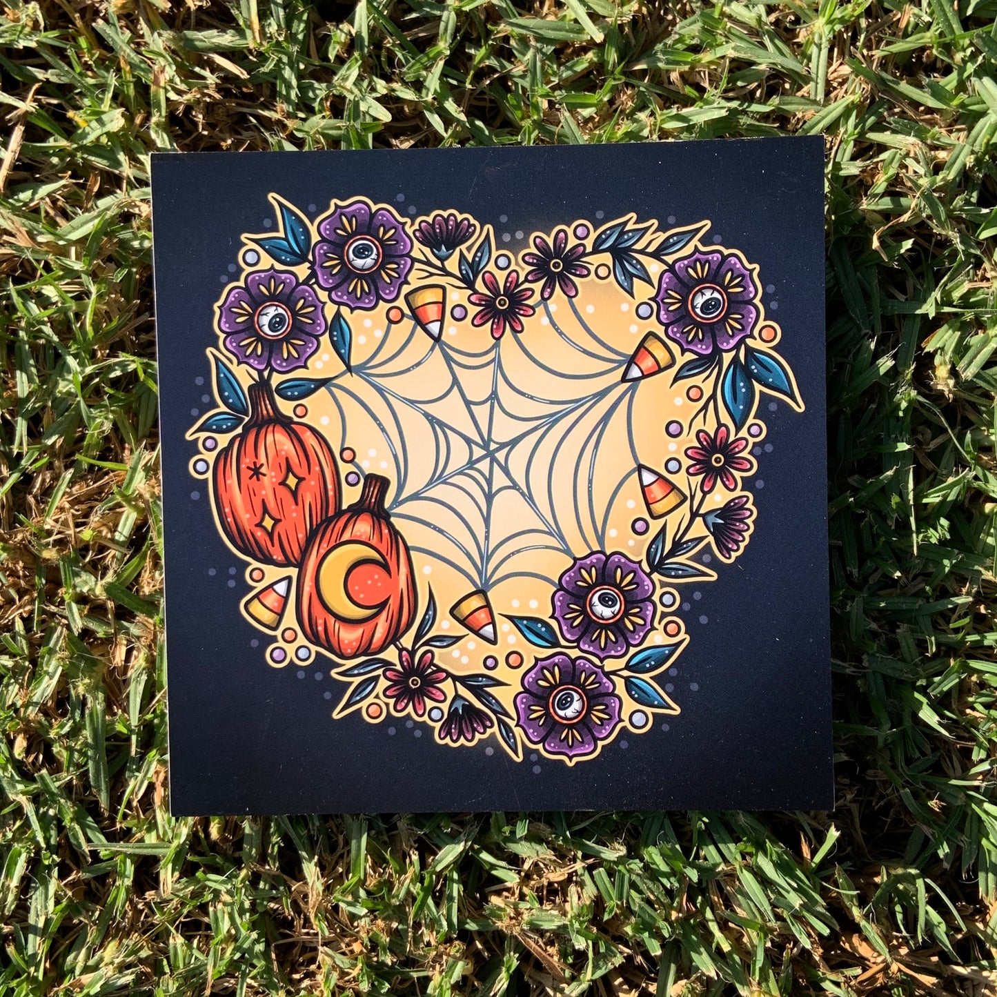 Spooky Wreath 6x6 Print