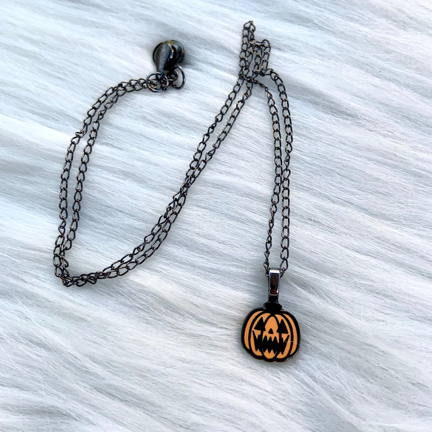 Pumpkin Enamel Mini Necklace