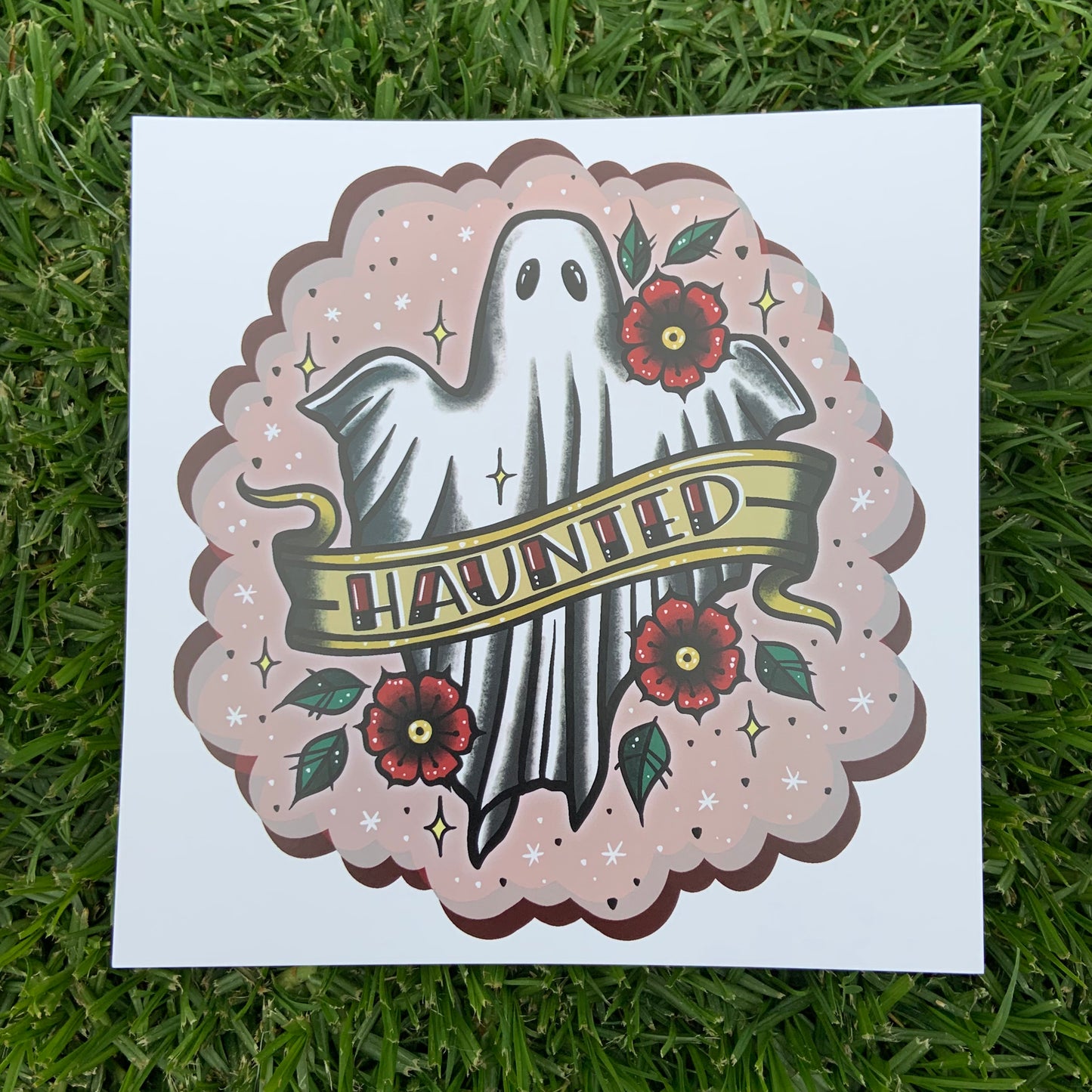 Haunted Ghost 8x8 Print