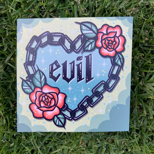 Evil Heart 6x6 Print