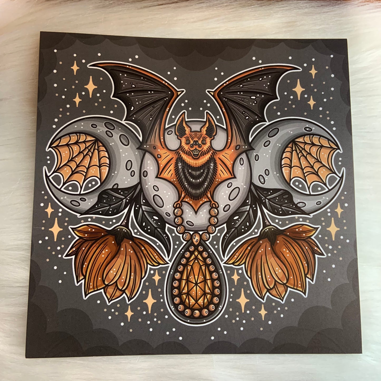 Gothic Bat 8x8 Print
