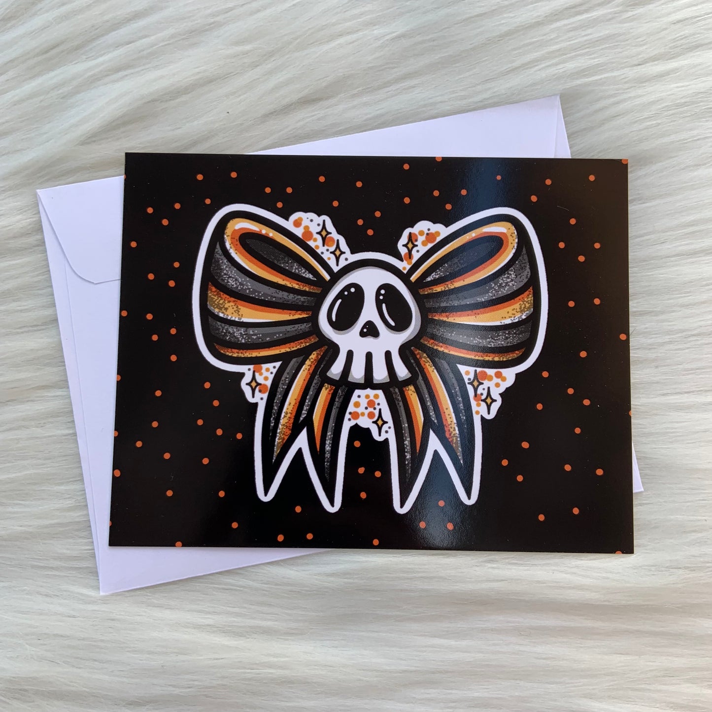 Spooky Bow Print / Flat Notecards