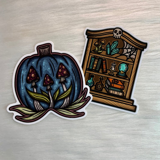Cabinet & Pumpkin Sticker Set
